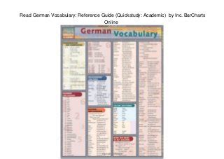 German vocabulary reference guide quickstudy academic. - Biology study guide answers communities and biomes.