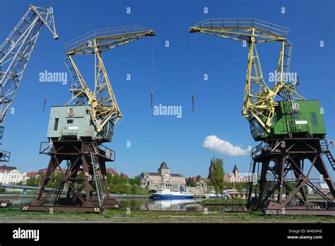 Germany Pomerania AK STETTIN 1900 cranes free port administration …