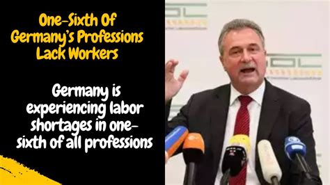 Germany reports labor shortage in one-sixth of professions