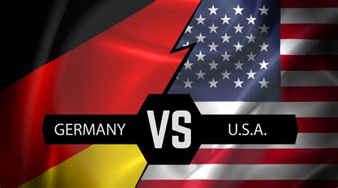 Germany vs usa. Germany–United States relations. Today, Germany and the United States are close and strong allies. [1] In the mid and late 19th century, millions of Germans migrated to farms and industrial jobs in the United States, especially in the Midwest. Later, the two nations fought each other in World War I (1917–1918) and World War II (1941–1945). 