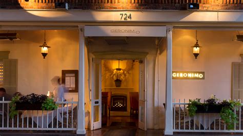 Geronimo santa fe. 724 Canyon Road, Santa Fe, New Mexico 87501. TEL 505-982-1500. Check Availability. Visit Website. Housed in a restored 250-year-old landmark adobe building, Santa Fe's Geronimo offers robust Southwestern-spiked global fusion fare in a stunning and cozy space. 