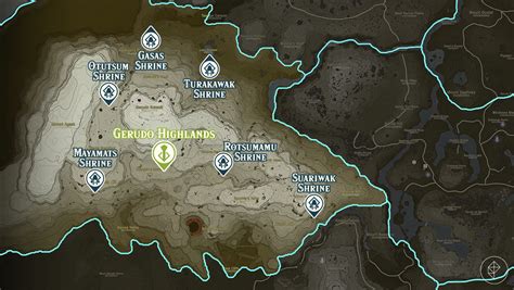 Gerudo highlands shrines totk. Travel to Mayatat Shrine in the Gerudo Desert Region, and head northeast towards the pinned location on the map above. The Gerudo Shield is located on top of a stone pillar located in the area. The exact coordinates of the weapon are -3185, -2168, 0056. You may need to equip the Climbing Set in order to reach the top of the stone pillar. 