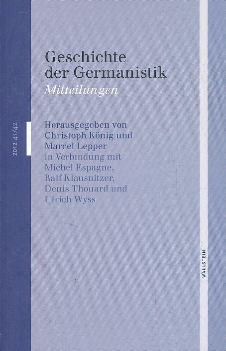 Geschichte der germanistik. - The book of pronunciation proposals for a practical pedagogy.