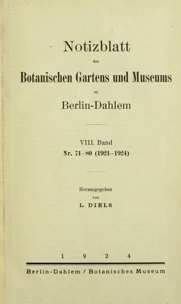 Geschichte des königlichen botanischen museums zu berlin dahlem (1815 1913). - Miłość nie może umrzeć. życie marcela vana.