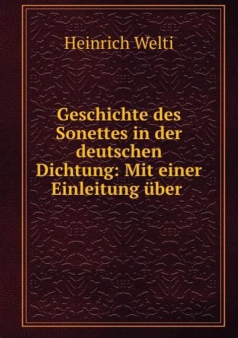 Geschichte des sonettes in der deutschen dichtung. - A womans guide to war in the heavenlies and peace in your life.
