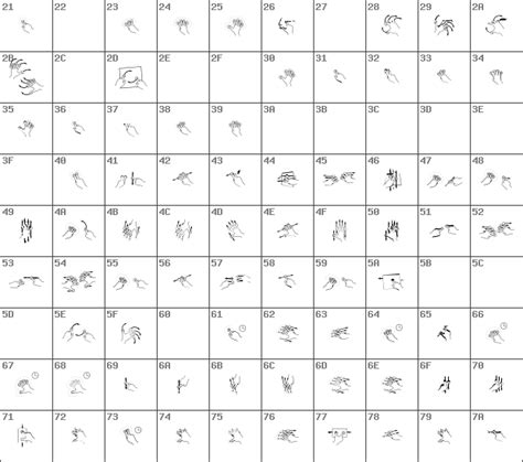 Gesture Glyphs Font