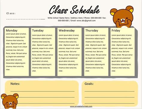Get 10+ Freebies Class Schedule Templates Aesthetic Layouts in MS Word