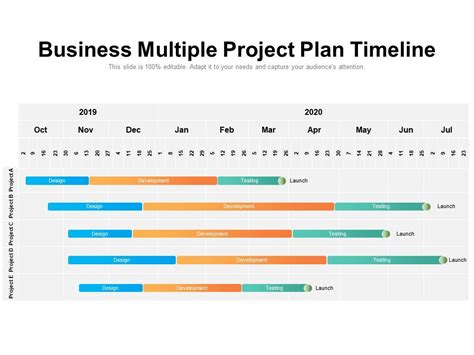 Get Business Multiple Project Timelines PPT Slide