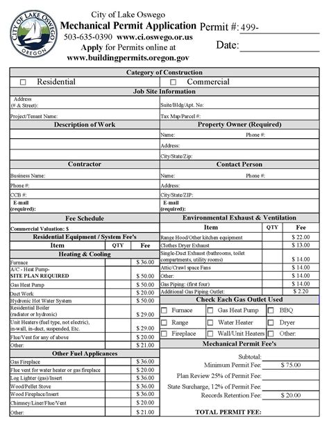 Get Electrical Permit Application - City Of Lake Oswego