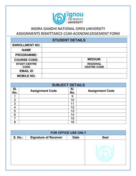 Get Ignou Acknowledgement Slip Pdf Download - US Legal Forms