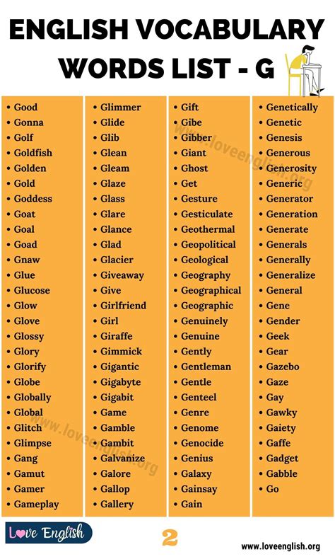 Get Inspired by 215 Wonderful Words That Start with G in English