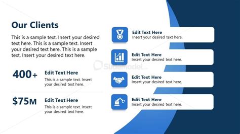Get Our Client Presentation Template With Three Node