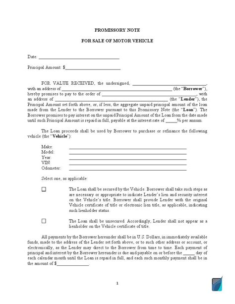 Get Our Example of Automobile Promissory Note Template in 2021