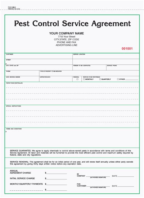 Get Our Example of Pest Control Service Ticket Template for Free Pest