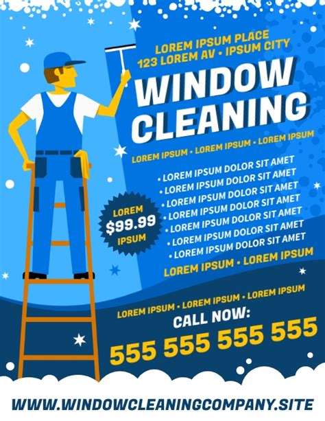 Get Our Example of Window Cleaning Flyer Template for Free Flyer