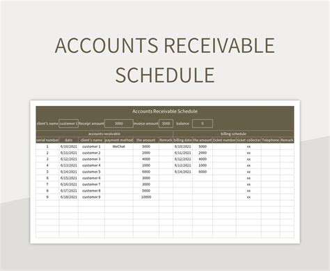 Get Our Image of Schedule Of Accounts Receivable Template Schedule