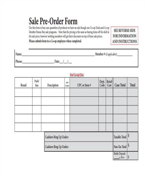Get Our Sample of Pre Order Form Template in 2020 Order form template