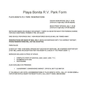 Get Playa Bonita Rv Park Reservations - US Legal Forms