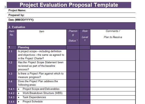Get Project Evaluation Proposal Template Project Management Templates