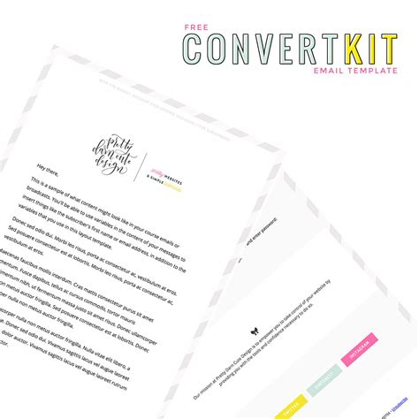 Get Started Using Convertkit With Free Newsletter Template Pretty Darn Cute Design