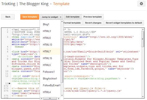 Get Started with New Blogger Template HTML Editor TrixKing How To