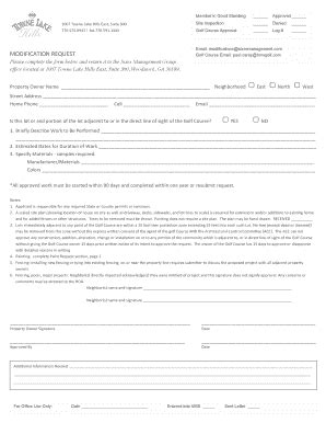 Get TLH MOD FORM 121415 - Towne Lake Hills HOA - US Legal …