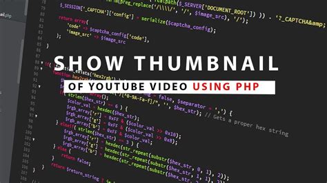 Get Thumbnail From Any YouTube Video PHP - YouTube