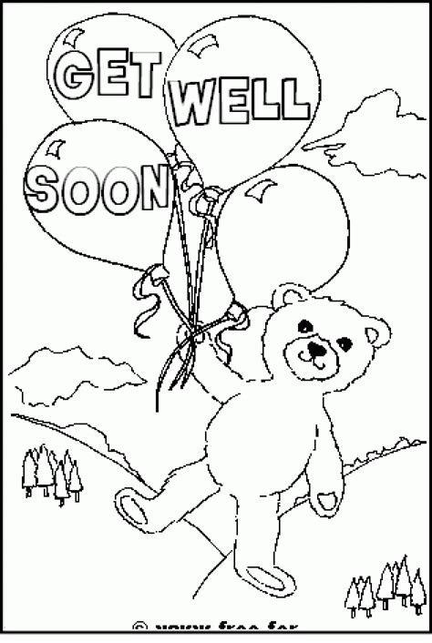 Get Well Coloring Pages Printable
