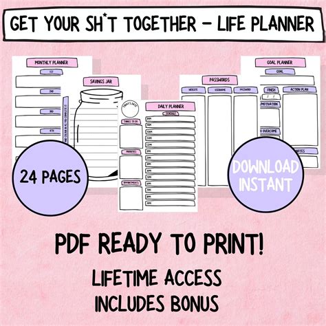 Get Your Sh T Together To Do Notepad Planner And Journal