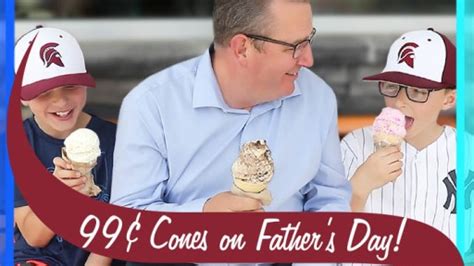 Get a 99-cent single scoop cone at Stewart's for Father's Day