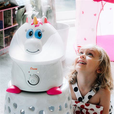 Get a blast of skin-soothing moisture from Misty the unicorn humidifier ...