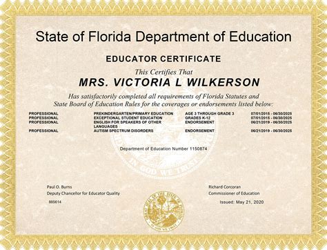 A teacher certification or teaching certification is a professional credential that verifies the holder has the necessary skills and other qualifications to be able to teach students in a classroom. Earning a teaching certification is a legal requirement for many teachers. 1 For others, it’s an employer-established requirement.. 