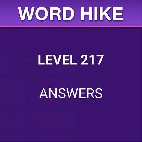 Get caught in a hidden pitfall Word Hike – Answers