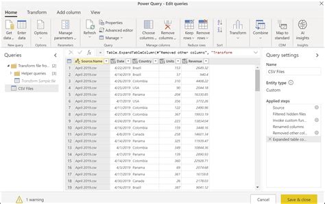 Get data from folder in Power Query: combine files quickly