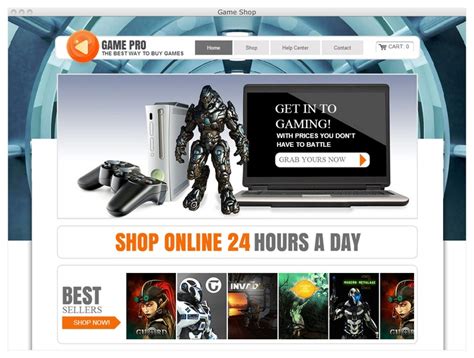 Get into the game with this awesome HTML5 website template Website