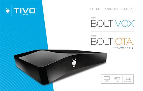 Get started with TiVo BOLT OTA™ for antenna. TiVo …