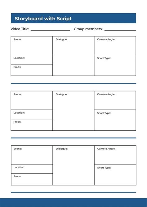 Get this Simple Script Storyboard template for free