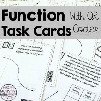 Get your students involved with defining, evaluating, and comparing functions. Task cards