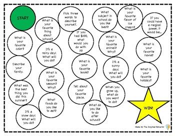 Getting To Know You Board Game Printable