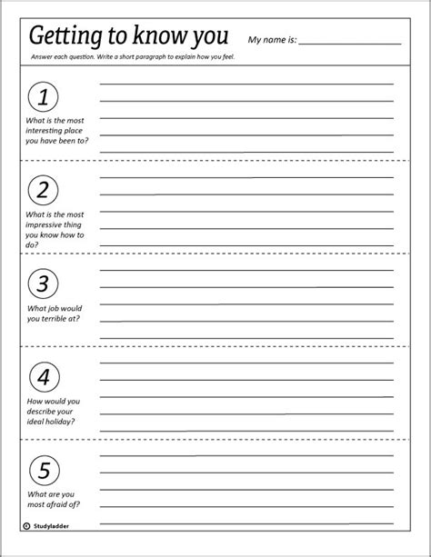 Getting To Know You Questions 56 Studyladder Interactive Learning Games