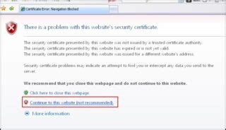 Getting certificate error in internet explorer