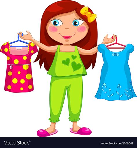 Getting dressed Royalty Free Vector Image VectorStock