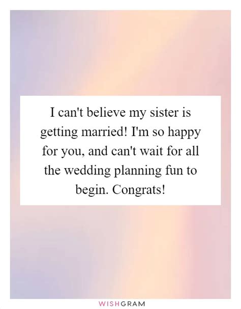 Getting married reddit.  My sister is getting married in less that 3 weeks....