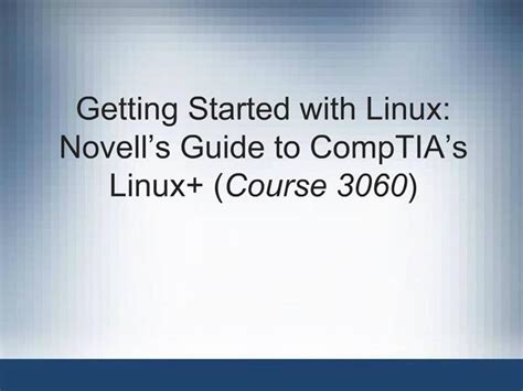 Getting started with linux novell s guide to comptia s linux course 3060. - Principles of engineering economic analysis solutions manual.