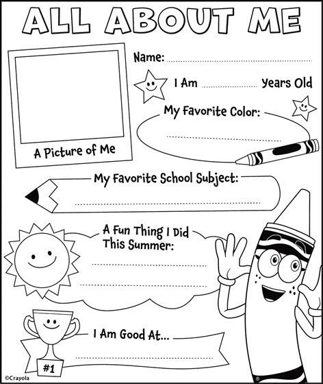 Getting to Know You Preschool Activity Sheet