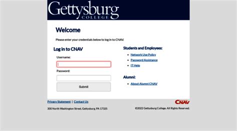 To search the alumni directory and update your profile, please use Gettysburg’s alumni platform. First-time users should request an activation code by emailing alumni@gettysburg.edu and providing name, class year, and major. To access an unofficial transcript for courses completed after 1996, please use CNAV. First-time CNAV users can create .... 