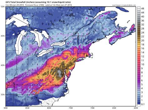 Gfs snowfall map. Jan 20, 2022 · System 3, Monday. The strongest of the three weather systems likely arrives late Sunday night through Monday. This clipper looks more potent, and appears capable of delivering heavier snowfall totals. 