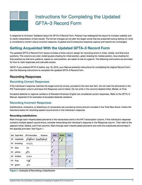 GFTA-3 Spanish Manual or Record Form to determine if the individu