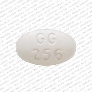 Gg256 white pill. Enter the imprint code that appears on the pill. Example: L484; Select the the pill color (optional). Select the shape (optional). Alternatively, search by drug name or NDC code using the fields above. Tip: Search for the imprint first, then refine by color and/or shape if you have too many results. 