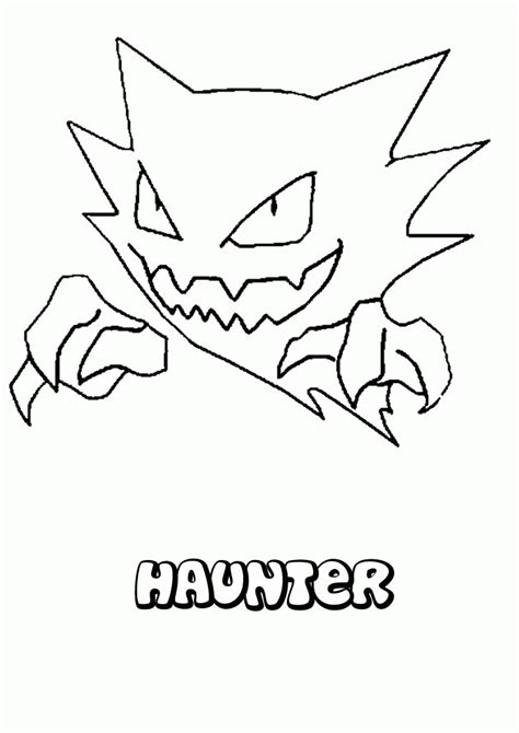 Ghost Type Pokemon Coloring Coloring Pages